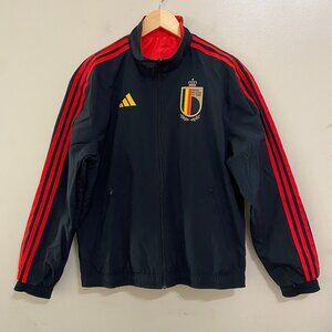Adidas Belgium National Team Reversible Anthem Soccer Jacket Mens M HE1431 NEW